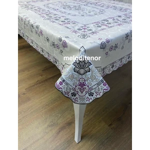 Dora Dokuma Kilim Işleme Goblen Görünümlü Pano Desen Elyaf Astarlı Pvc Muşamba Masa Örtüsü