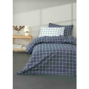 Asil Home Pamuklu Ranforce Kumaş Tek Kişilik Kareli Desen Nevresim Tam Takım