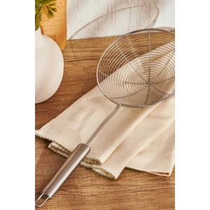 Çelik Lüx Paslanmaz Kızartma Kevgiri, Yağ Süzgeci, Çelik Tel Kepçe