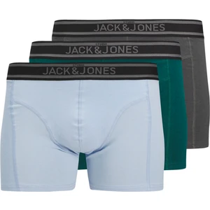 Jack & Jones Erkek Logolu 3'lü Düz Renk Boxer Paketi - Aiden
