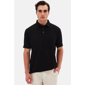 Ds Damat Regular Fit Siyah Pike Dokulu T-Shirt 4HC146551001M