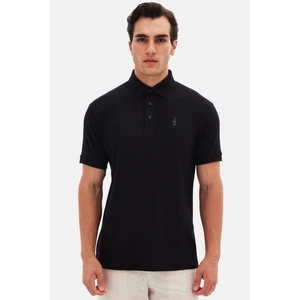 Twn Slim Fit Siyah Pike Dokulu T-Shirt 4EC146011784M