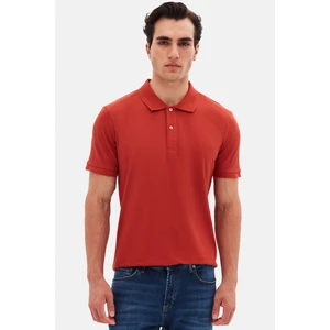 Ds Damat Regular Fit Tarçın %100 Pamuklu Uzun Ömürlü Kıvrılmaz Polo Yaka Nakışlı T-Shirt