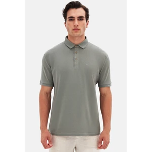 Ds Damat Regular Fit Koyu Yosun Pike Dokulu T-Shirt 4HC146551001M