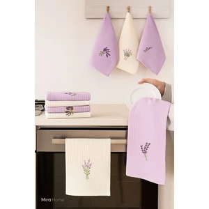 Mira Home 6 Parça Mutfak Kurulama Bezi 30 x 50 cm Lavender Flower