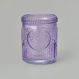 Bath 3'lü Cam Banyo Sıvı Sabunluk Seti - Mor