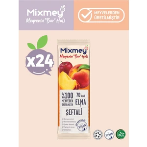 Şeftali Meyve Barı 24 Adet | Sağlıklı Atıştırmalıklar – Vegan, Glutensiz, Koruyucusuz 20gr X 24 Adet