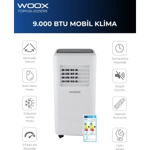 9000BTU, Isıtma & Soğutma Özellikli Taşınabilir Mobil Klima