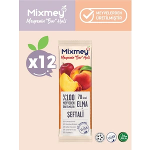 Şeftali Meyve Barı 12 Adet | Sağlıklı Atıştırmalıklar – Vegan, Glutensiz, Koruyucusuz 20gr X 12 Adet