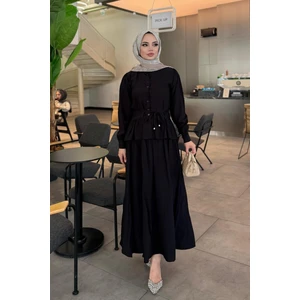 Fırfırlı Etek Gömlek Ikili Takım