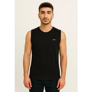 Erkek Siyah Askılı T-SHIRT-D690