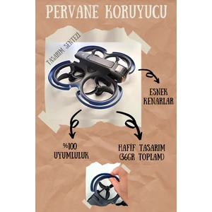 Tasarım Sentezi Dji Avata 2 Drone Uyumlu Esnek Pervane Koruyucu Carpisma Onleyici Koruma Aksesuar Aparat Güvenlik