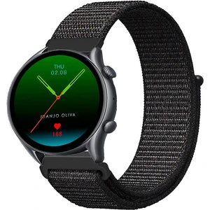 Amazfit Gtr 3 ve Gtr 3 Pro Akıllı Saat Uyumlu Spor Kumaş Desenli Cırt Cırtlı Kordon Kayış