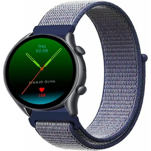 Amazfit Gtr 3 ve Gtr 3 Pro Akıllı Saat Uyumlu Spor Kumaş Desenli Cırt Cırtlı Kordon Kayış