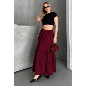 Basic Astarlı Pileli Kadın Uzun Etek