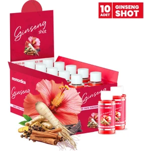 Ginseng Shot Süper Gıda Kompleksi 10 Adet Ginseng ve Hibisküs İçeren Doğal Formül