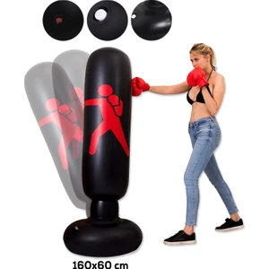 Şişme Boks Torbası – Yumruk & Tekme Antrenmanları Için | Portatif Kickboks Torbası