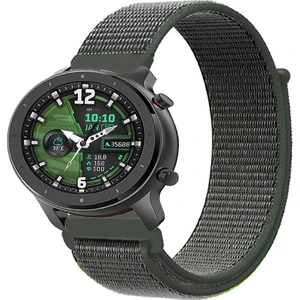 Amazfit Gtr 47MM Akıllı Saat Uyumlu Spor Kumaş Desenli Cırt Cırtlı Kordon Kayış