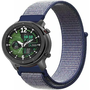 Amazfit Gtr 47MM Akıllı Saat Uyumlu Spor Kumaş Desenli Cırt Cırtlı Kordon Kayış