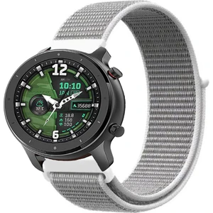 Amazfit Gtr 47MM Akıllı Saat Uyumlu Spor Kumaş Desenli Cırt Cırtlı Kordon Kayış