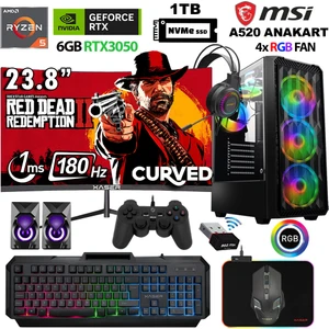 Armor X120 Ryzen 5 5500 32GB Ram 1tb M.2 Nvme SSD RTX3050 24" 180Hz Masaüstü Oyuncu Bilgisayarı