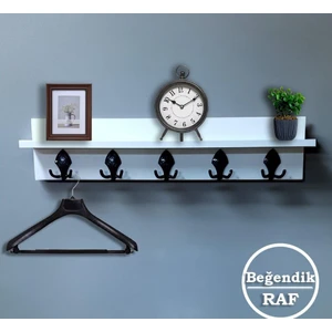 Beğendik Mobilya Duvar Elbise Askılığı Beyaz 80 cm