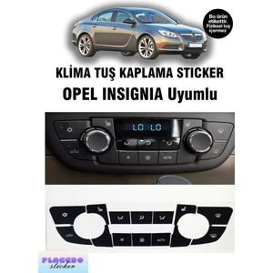Placebo Sticker Opel Insignia A Klima Tuş Sticker Seti | Yıpranmış Tuşlar Için Etiket Seti