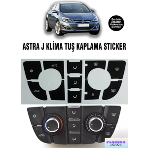 Placebo Sticker Opel Astra J Klima Tuş Sticker Seti | Yıpranmış Tuşlar Için Etiket Seti