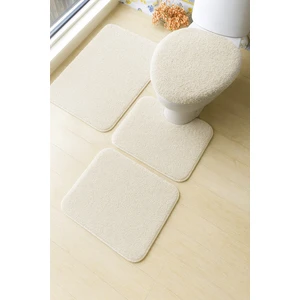 4 Parça Yıkanabilir Kaymaz Taban Banyo Paspas Seti Shaggy