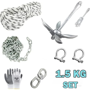 Marine Tekne ve Şişme Bot Için Hazır Çapa Seti 1.5KG Şemsiye Çapalı