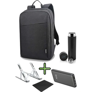Sırt Çantası 15.6 Inç B210 Laptop Çantası, Hızlı Powerbank, Termos, Laptop Standı, Mousepad 5'li Set