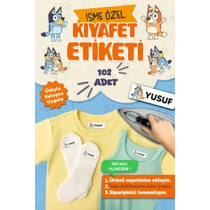 Kıyafet Etiketi - Okul Kıyafetlerine Kişiye Özel 30 Saniyede Kolay Uygulama Yıkamaya Dayanıklı Bluey