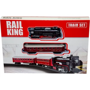 Can-Em Oyuncak Rail King Oyuncak Tren Seti Pilli 12 Parça Raylı Vagonlu Kara Tren Oyuncak Tren