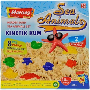 Heroes Kinetik Kum ve Deniz Hayvan Kalıplı Set 500 gr