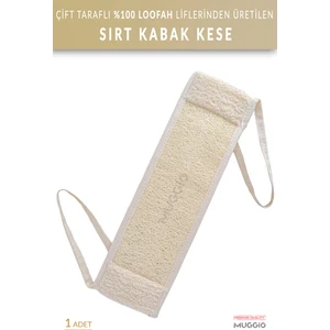 Sırt Kabak Banyo Kesesi Çift Taraflı %100 Doğal Loofah Lifli