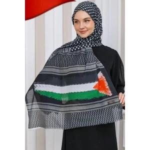 Istanbul Style Moda Unisex Günlük Kullanıma Uygun Puşi Şal Kefiye Filistin Bayrak Fular AFL2364
