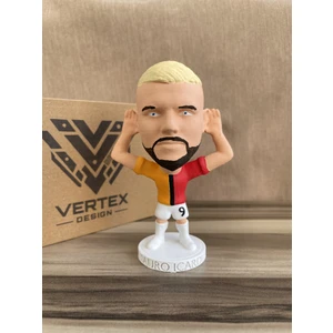 Mauro Icẩrdi Gẩlẩtẩsẩrẩy 3D Futbolcu Taraftar Biblo Figür Erkek Hediyelik Oyuncak Sarı Kırmızı Aslan Erkek Sevgiliye Hediye Doğum Günü Hediyesi Dekorasyon Masa Süsü , Kişiye Özel Hediye