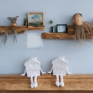 Dekoratif Ev Şeklinde Biblo 2'li Set