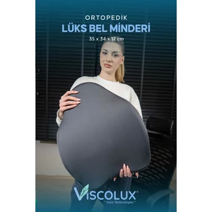 Ortopedik Lüks Bel Destek Yastığı - Premium Visco Bel Destek Minderi 54X42X9