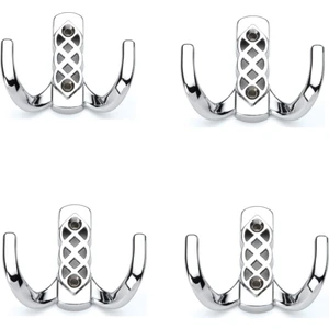 Portmanto Askı Vestiyer Duvar Dolap Elbise Askısı Krom Kristal Örgülü Metal Mobilya Askısı 4 Adet