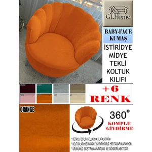 Babyface Kumaş Tekli & Berjer Koltuk Kılıfı, Papatya,istiridye, Midye Model Koltuk Kılıfı