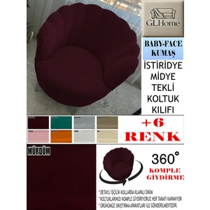 Babyface Kumaş Tekli & Berjer Koltuk Kılıfı, Papatya,istiridye, Midye Model Koltuk Kılıfı