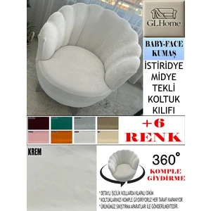 Babyface Kumaş Tekli & Berjer Koltuk Kılıfı, Papatya,istiridye, Midye Model Koltuk Kılıfı
