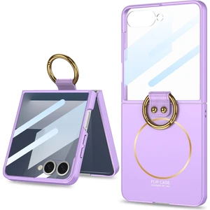 Samsung Galaxy Z Flip 7 Kılıf Magsafe Wireless Şarj Destekli Kıpta Yüzüklü Flip Sert Kapak