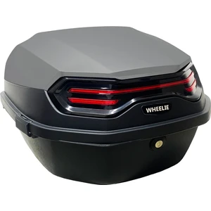 XT08-HG 32 Litre Motosiklet Arka Çanta Honda Gri Parlak Su Geçirmez ABS Çift Kilitleme Üniversal
