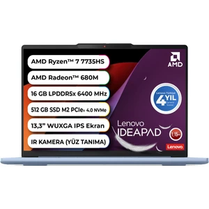 Ideapad Slim 5 13ARP10 Amd Ryzen 7 7735HS 16 GB LPDDR5X-6400 512 GB SSD Freedos 13.3 Inç 83J2003QTR
