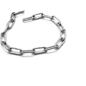 Birinci Sınıf Galvanizli 4 mm Makaralı Düz Sanayi Zincir 1 Metre Çocuk Parkı Zinciri