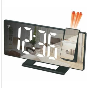 Projeksiyonlu Aynalı Çok Fonksiyonlu Dijital Masa Saati Yansıtmalı Işıklı Saat