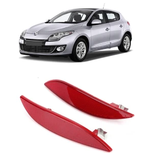 Renault Megane 3 2009-2016 Sağ + Sol Takım 2 Adet Arka Tampon Alt Köşe Reflektörü Kedi Gözü