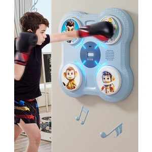 Müzikli Çocuk Box Makinesi USB Şarjlı Duvara Monte Edilebilir Ekranlı Vuruş Hassasiyetli Box Makine